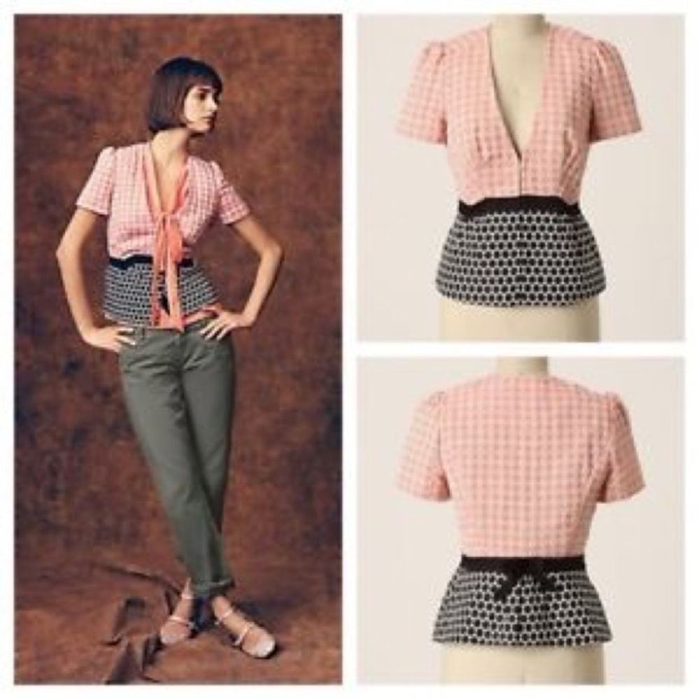 Anthropologie Eleveneses, Sprinkling-Of-Pink Jacket, Size 8